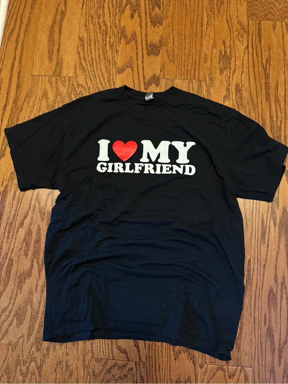 I Love My Girlfriend Graphic Tee - Black Men’s Large Like New